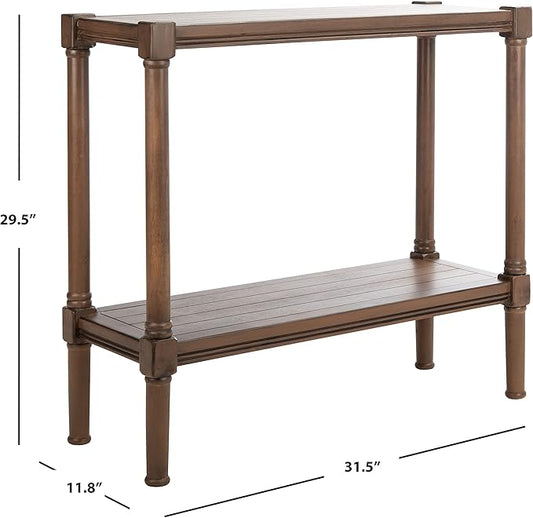SAFAVIEH Home Collection Rafiki Brown Lower Shelf Console Table CNS5714C