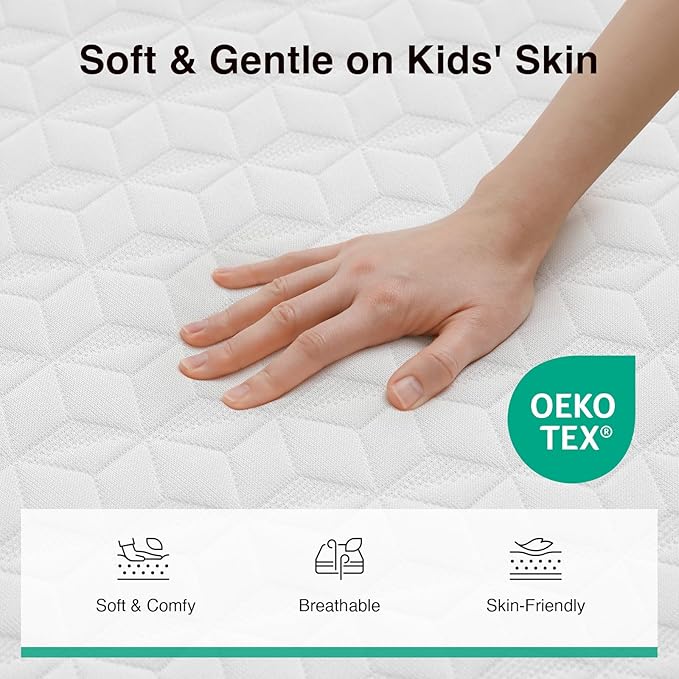 Novilla Twin Mattress, 6 Inch Twin Memory Foam Mattress for Pressure Relief & Comfort Sleep, with Spine Support for Kids, CertiPUR-US Certified Mattress in a Box, Medium Firm