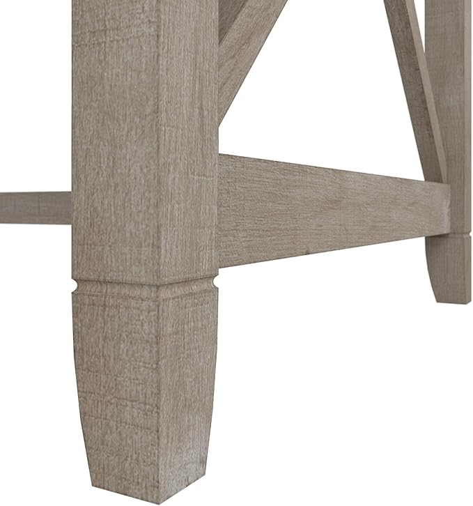 Bush Furniture Key West Writing Desk for Home Office in Washed Gray 48W Small Modern Farmhouse Table