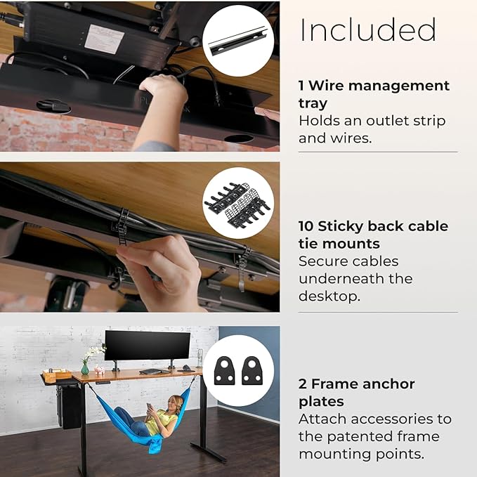 UPLIFTDESK V2 2-Leg Ash Gray Laminate Wood Standing Desk – Adjustable Height, Advanced 1-Touch Memory Keypad, Under Desk Cable Management, Wire Grommets & Rocker Board (Black -Frame, 72 x 30 inch)