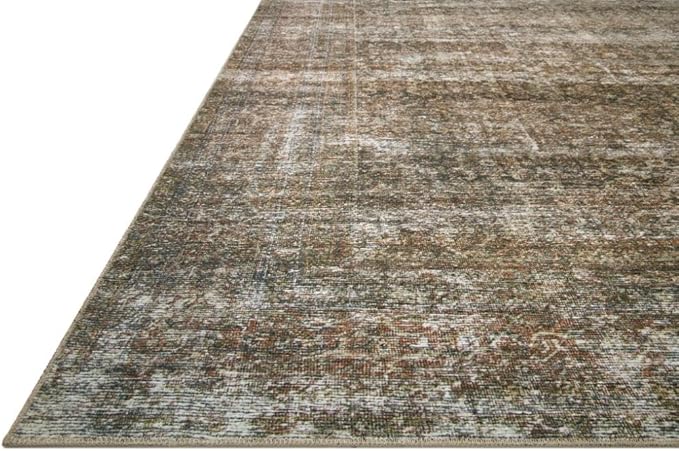 Loloi Amber Lewis Billie Collection, Tobacco & Rust 8'-6" x 11'-6" Area Rug – Antique & Distressed Accent Rugs for Living Room, Bedroom, Entryway & Hallway, No Shed High Traffic Area Home Decor Rug