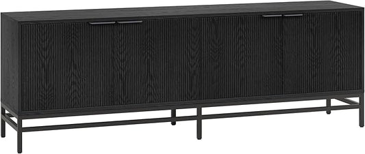 Henn&Hart Montello TV Stand, 70" Wide, Black