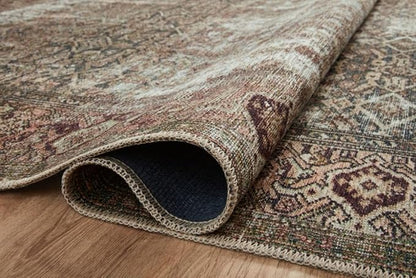 Loloi Amber Lewis Georgie Collection GER-07 Moss/Salmon 3'-0" x 12'-0", .19" Pile Height, Runner Rug