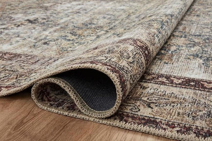 Loloi Amber Lewis Georgie Collection GER-04 Teal/Antique 7'-6" x 9'-6", .19" Pile Height, Area Rug