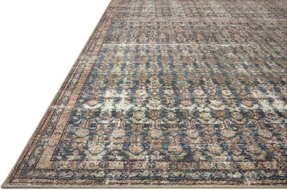 Loloi Amber Lewis Billie Collection, Ocean & Brick 2'-0" x 5'-0" Area Rug – Antique & Distressed Accent Rugs for Living Room, Bedroom, Entryway & Hallway, No Shed High Traffic Area Home Decor Rug