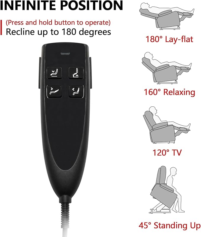 Large Power Lift Recliner Chair Sofa with Massage and Heat for Big and Tall Elderly,Infinite Positions,Dual Motor,Cup Holders,Extended Footrest,Velvet Home Theater Seat