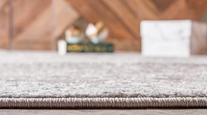 Unique Loom Trellis Frieze Collection Area Rug - Geometric (9' x 12' 2", Light Gray/ Ivory)