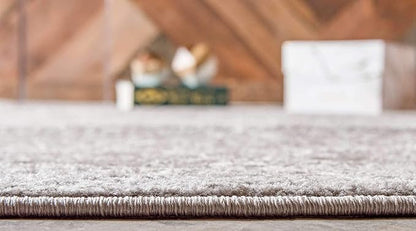 Unique Loom Trellis Frieze Collection Area Rug - Geometric (2' x 8' 8" Runner, Light Gray/ Ivory)