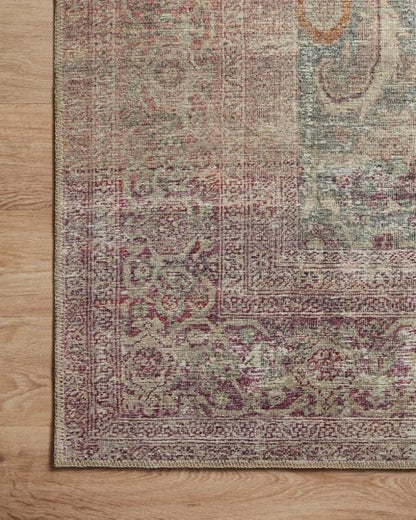 Loloi Amber Lewis Georgie Collection GER-03 Jade/Sunset 2'-6" x 12'-0", .19" Pile Height, Runner Rug