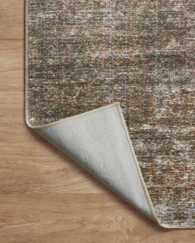Loloi Amber Lewis Billie Collection, Tobacco & Rust 2'-6" x 9'-6" Area Rug – Antique & Distressed Accent Rugs for Living Room, Bedroom, Entryway & Hallway, No Shed High Traffic Area Home Decor Rug