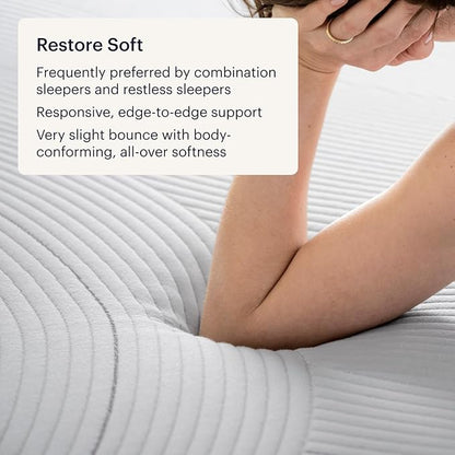 Purple Restore Mattress (Soft) – Split King, GelFlex Grid, Better Than Memory Foam, Temperature Neutral, Responsiveness, Breathability, Made in USA