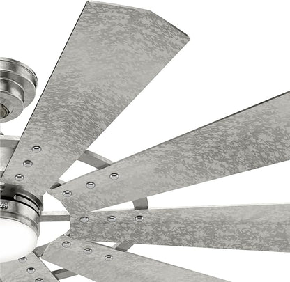 Hunter Crescent Falls Indoor/Outdoor Ceiling Fan with LED Light and Remote Control