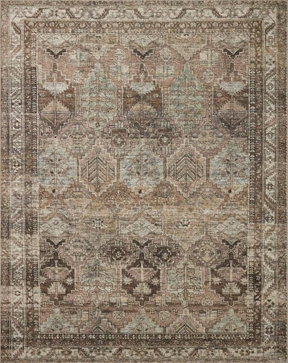 Loloi Amber Lewis Billie Collection, Clay & Sage 2'-0" x 5'-0" Area Rug – Antique & Distressed Accent Rugs for Living Room, Bedroom, Entryway & Hallway, No Shed High Traffic Area Home Decor Rug