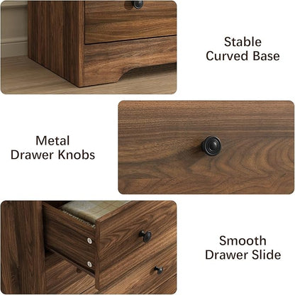 LYNSOM Modern 10 Drawer Dresser, 55.1" Wide Dressers & Chests of Drawers with Large Capacity Storage, Wood Mid Century Storage Dressers Organizer for Bedroom, Entryway, Brown