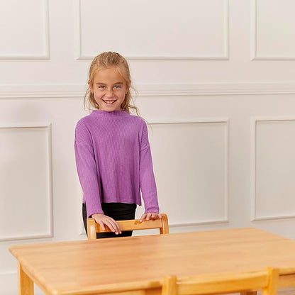ECR4Kids 24in x 36in Rectangular Hardwood Table with 22in Legs, Kids Furniture, Honey