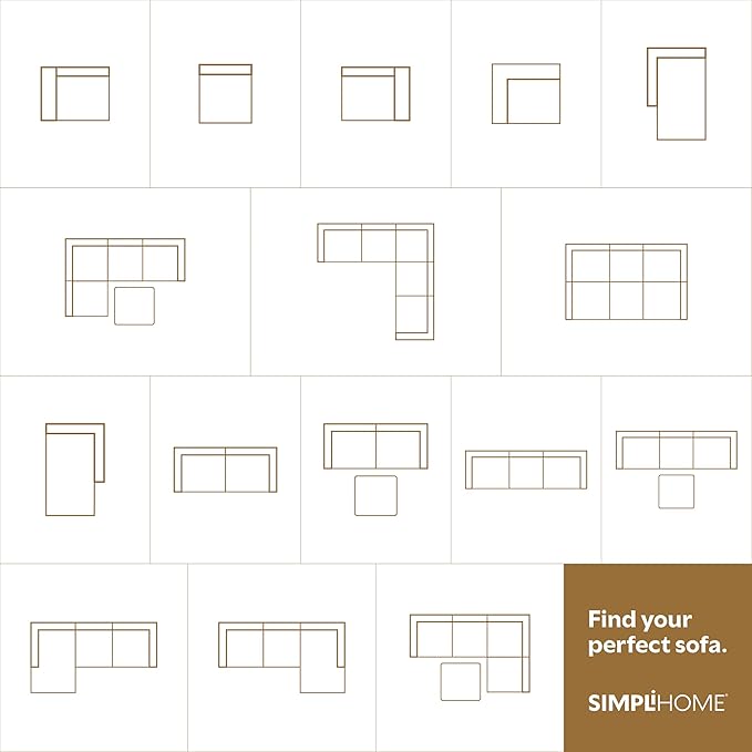 SIMPLIHOME Rex Right-Facing Modular Sectional Sofa in Full-Grain Genuine Leather, Sienna, 122-inches Wide, Handcrafted Modern-Style 4-Seater L-Shaped Leather Couch with Right Chaise for Living Room