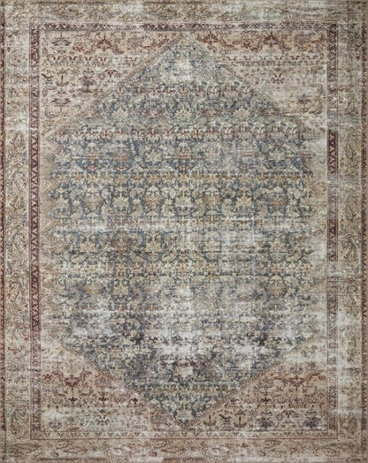Loloi Amber Lewis Georgie Collection GER-04 Teal/Antique 3'-0" x 12'-0", .19" Pile Height, Runner Rug