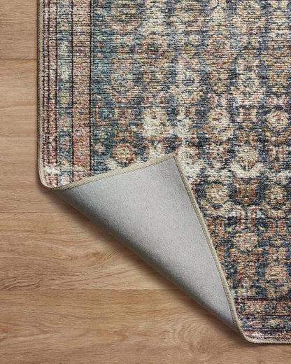 Loloi Amber Lewis Billie Collection, Ocean & Brick 10'-0" x 14'-0" Area Rug – Antique & Distressed Accent Rugs for Living Room, Bedroom, Entryway & Hallway, No Shed High Traffic Area Home Decor Rug
