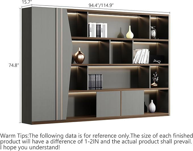 Modern Executive Desk, 141.7 inch L Shaped Desk with Storage, L Shape Corner Desk Drawers and Lockable Storage No Installation Required, Without Desk or Computer Chair (Filing Cabinet)