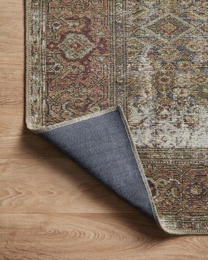 Loloi Amber Lewis Georgie Collection GER-07 Moss/Salmon 3'-0" x 12'-0", .19" Pile Height, Runner Rug