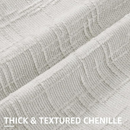 decorUhome Light Grey Chenille Throw Pillow Covers 24x24 Set of 2 Thick Textured Slubby Couch Pillow Covers Farmhouse Accent Modern Neutral Decorative Pillow Cases for Bed Sofa Living Room