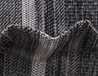 Unique Loom Outdoor Border Collection Area Rug - Soft Border (9' x 12' Rectangle, Black/ Ivory)