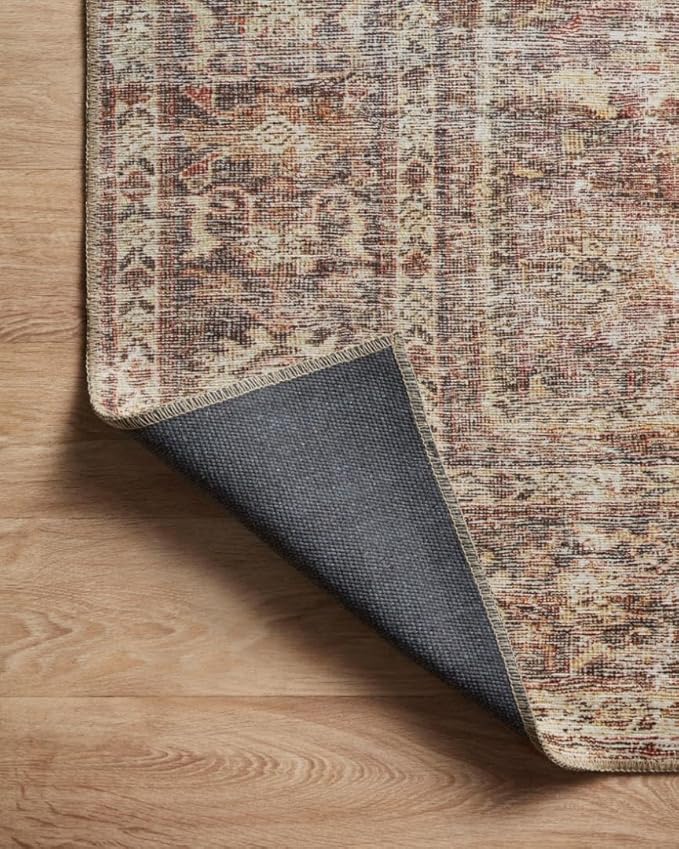 Loloi Amber Lewis Georgie Collection GER-06 Bordeaux/Antique 10'-0" x 14'-0", .19" Pile Height, Area Rug