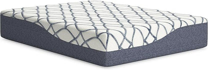 Signature Design by Ashley 14 Inch Chime Elite 2.0 Ultra Plush Green Tea Memory Foam Mattress for Cool Sleep and Pressure Relief, Queen, Fiberglass Free, Mattress In A Box