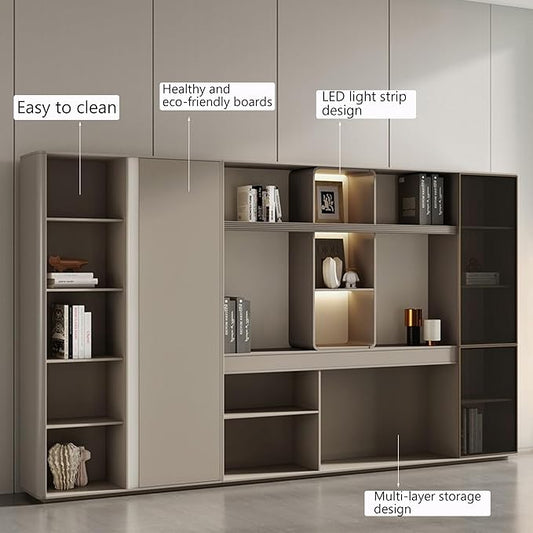 L Shaped Executive Desk, 118.1 inch Large Executive Computer Desk Set Drawers and Lockable, Power Socket and USB Port Storage, Without Desk or Computer Chair (Filing Cabinet)