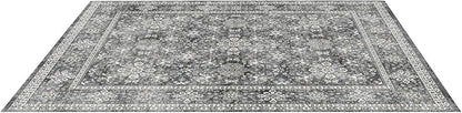 VEVOR 8 x 10 ft Area Rug Large Washable Rug Non-Slip and Tear-Resistant Soft Carpet Pet & Child Friendly Vintage Area Rugs Indoor Mat for Bedroom Living Room Kids Room Entryway Office Gray