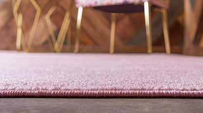 Unique Loom Trellis Frieze Collection Area Rug - Geometric (6' Round, Light Pink/ Ivory)