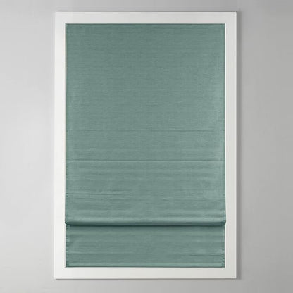 Madison Park Cordless Roman Shades Faux Silk Shade with Sheen 1-Panel Privacy, Room Darkening, Energy Efficient, Thermal Insulated Window Blind for Bedroom, Living Room Décor, 33"W x 64"L Como, Green