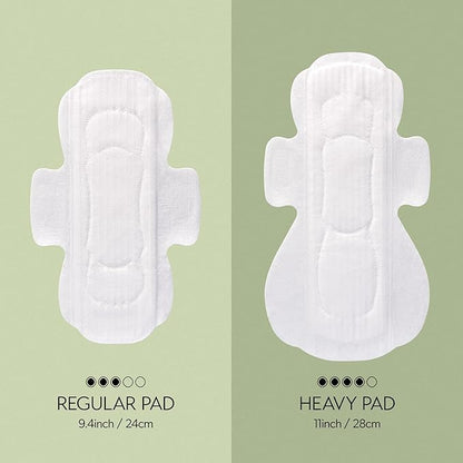 INERTIA The Prism White – Truly Organic Ultra Thin & Leak-Proof Organic Cotton Korean Pads with Wings | Heavy Absorbency | Hypoallergenic, Super Absorbent, Chlorine-Free & Fragrance-Free (40 Count)