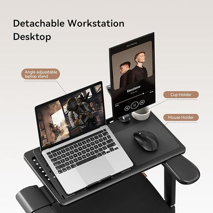 Newtral Office Chair Ergonomic with Footrest, Auto-Following Lumbar Support, High Back Desk Chair with 4D Armrest,136° Tilt Lock, Adjustable Seat Depth & Height (Supreme with Laptop Tray, Black)