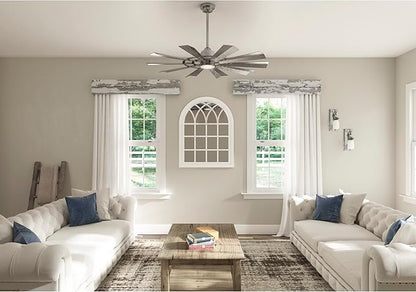 Hunter Crescent Falls Indoor/Outdoor Ceiling Fan with LED Light and Remote Control