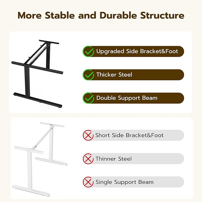 71" Reversible L-Shaped Electric Standing Desk Adjustable Height Gaming Stand Up Corner Desk Sit Stand Home Office Computer Desk with Splice Board, Black