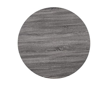 Signature Design by Ashley Centiar Mid Century Round Dining Room Table with Metal Legs, Gray & Black