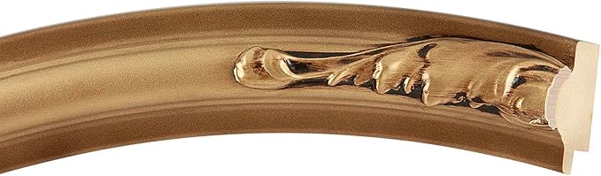 OVALCREST Oval Beveled Wall Mirror for Home Decor - Florence Style - Desert Gold - 34" x 28"