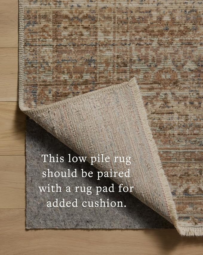 Loloi Amber Lewis Molly Collection MOL-01 Natural/Denim 8'-6" x 12' Low Pile Area Rug