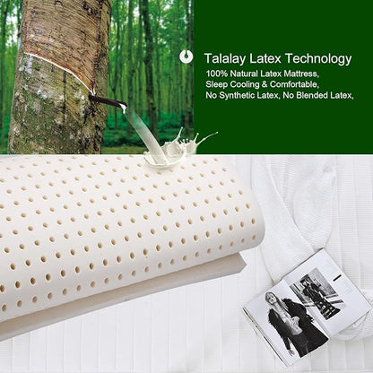 Sunrising Bedding 8 inch Twin Natural Latex Mattress, Individually Encased Pocket Coil, Firm, Supportive, Naturally Cooling, Organic Mattress, 120-Night Free Trial, 20-Year Warranty