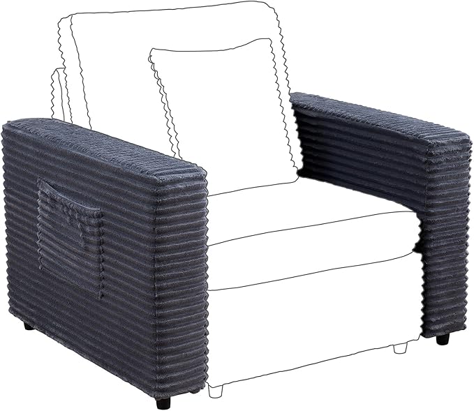 ORRD Modern Sofa Armrest Backrest for Modular Sectional Sofa Couch for Living Room-Blue Grey