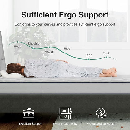 Novilla Twin Mattress 6 Inch, Foam and Spring Hybrid Mattresses for Restful Sleep, Twin Mattress for Kids, Medium Firm, CertiPUR-US Certified Foam, Durable Support, Eco-Friendly Packaging
