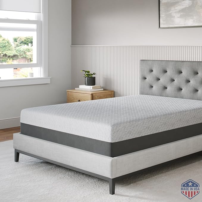 Celestial Sleep Gel Memory Foam Mattress in a Box, Made in The USA, CertiPUR-US® Certified Foam, Oeko-Tex, and Fiberglass-Free Certified Bed, 10 inch Medium - Full