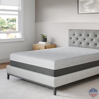 Celestial Sleep Gel Memory Foam Mattress in a Box, Made in The USA, CertiPUR-US® Certified Foam, Oeko-Tex, and Fiberglass-Free Certified Bed, 8 inch Firm - Full