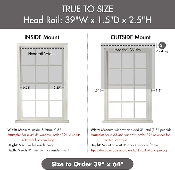 Madison Park Galen Cordless Roman Shade, 39"W x 64"H, Sheen Grey – Room Darkening, Thermal Insulated, Energy Efficient Window Blind with Subtle Sheen Basketweave Fabric for Privacy