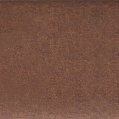 SIMPLIHOME Rebecca 48 inch Wide Mid Century Modern Rectangle Large Coffee Table Storage Ottoman with Lift up Lid in Distressed Saddle Brown Faux Leather for The Living Room, Entryway and Family Room