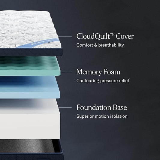 DreamCloud Premier 13" Twin Mattress - Memory Foam (New Version) - 365 Night Trial - Fiberglass Free - Forever Warranty - Mattress in a Box - CertiPUR-US® Certified