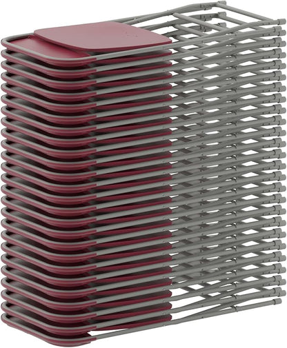 Flash Furniture Hercules Series Plastic Folding Chair - Red - 650LB Weight Capacity Comfortable Event Chair - Lightweight Folding Chair