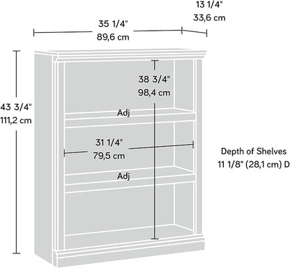 Sauder Miscellaneous Storage 3-Shelf Bookcase/ Book shelf, Oiled Oak finish