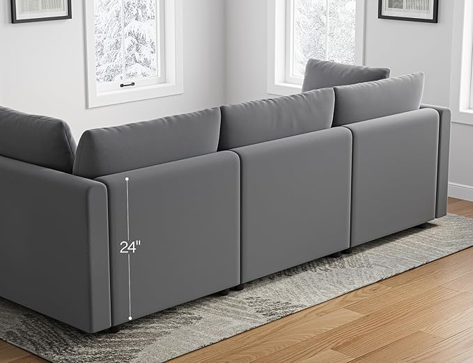 Sectional Couches for Living Room U Shaped Cloud Couch with Ottoman Deep Plush 5 Seats Sofa Modern Sofa for Apartment
